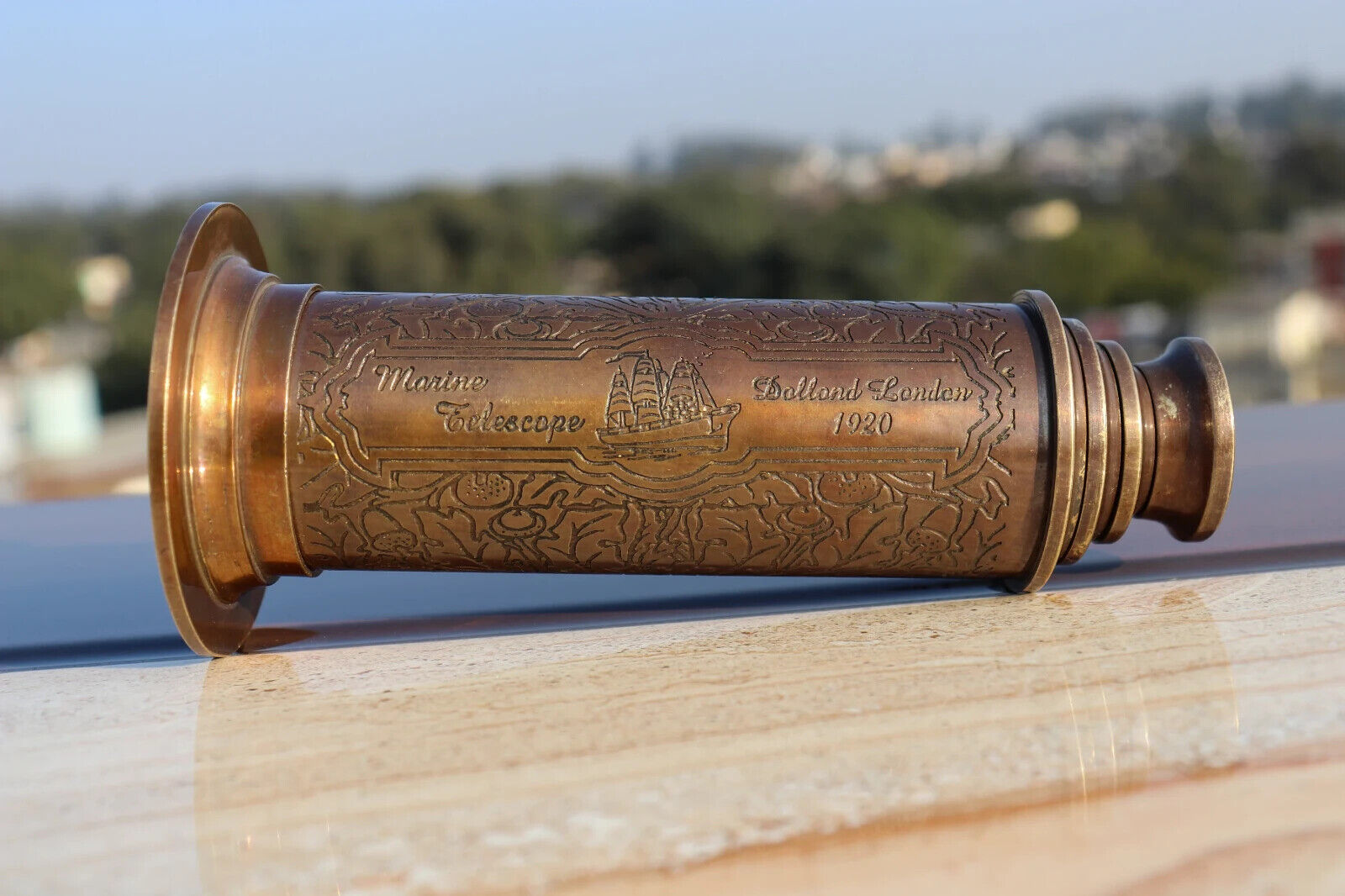 Personalised Brass telescope ||Antique brass telescope || Hand Crafted Beautiful