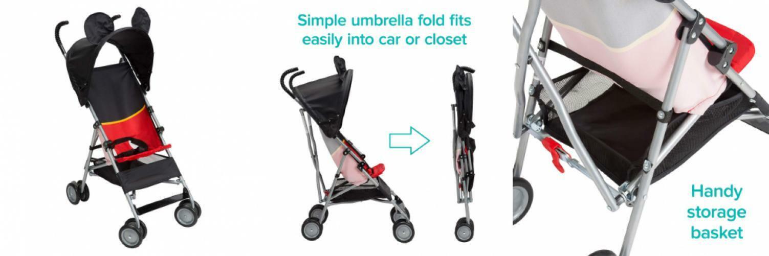 Disney Baby Mickey Mouse Umbrella Stroller with Basket 