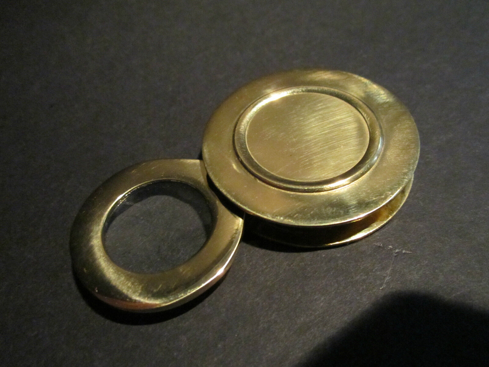 VIntage Style, Brass Pocket Folding Optical Glass Magnifying Lens Loupe