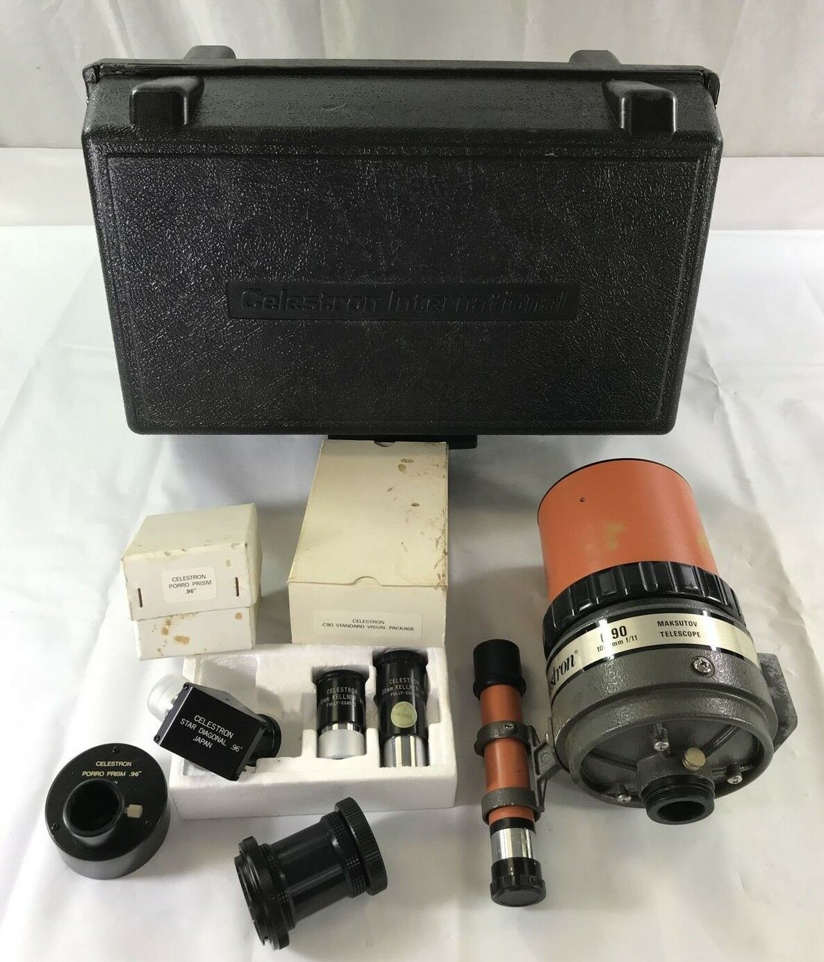 Celestron Maksutov Telescope Model C90 1000mm f/11 With Accessories and Case