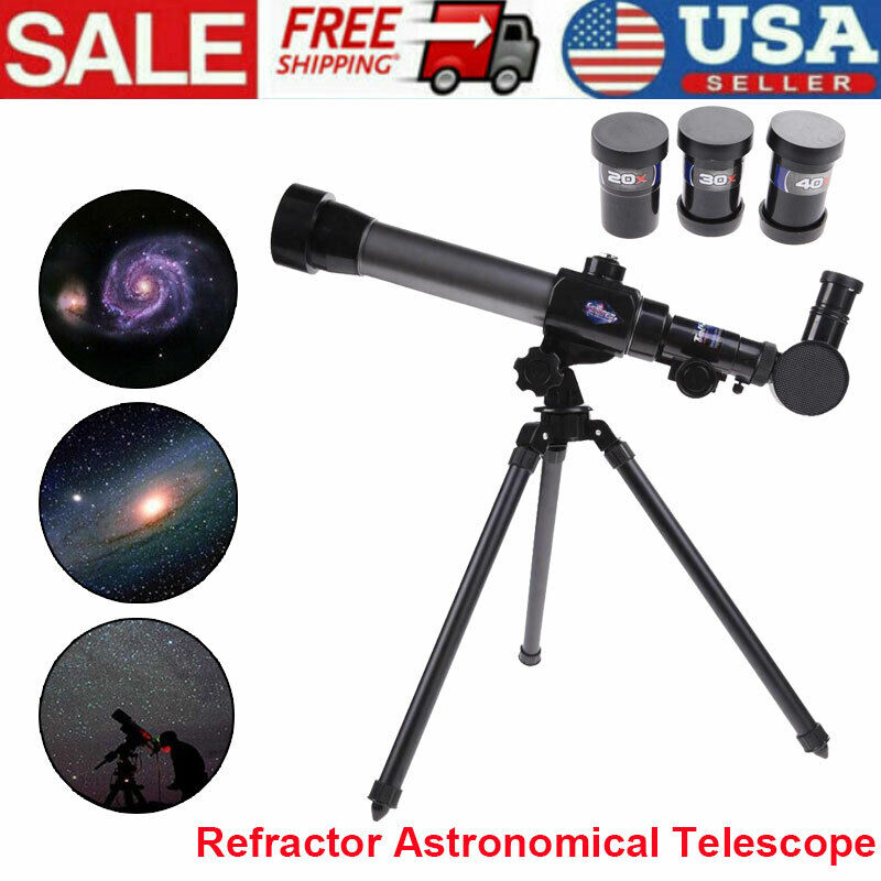 20X 30X 40X Refractor Astronomical Telescope for Children Combo with Tripod USA