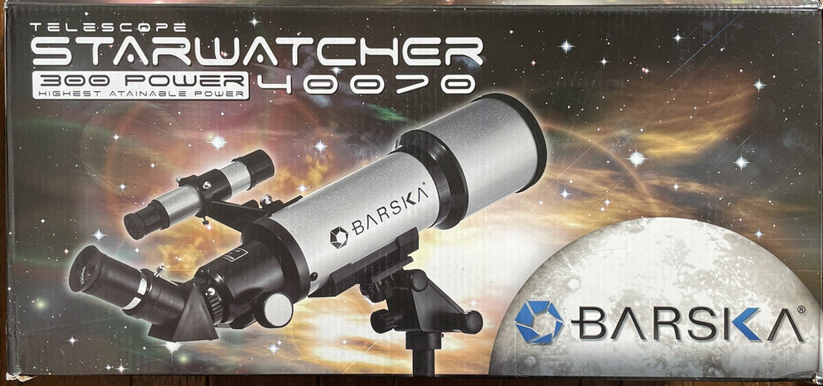 BARSKA 40070 Starwatcher Refractor Telescope w/ Case, Tripod & Software, AE10100