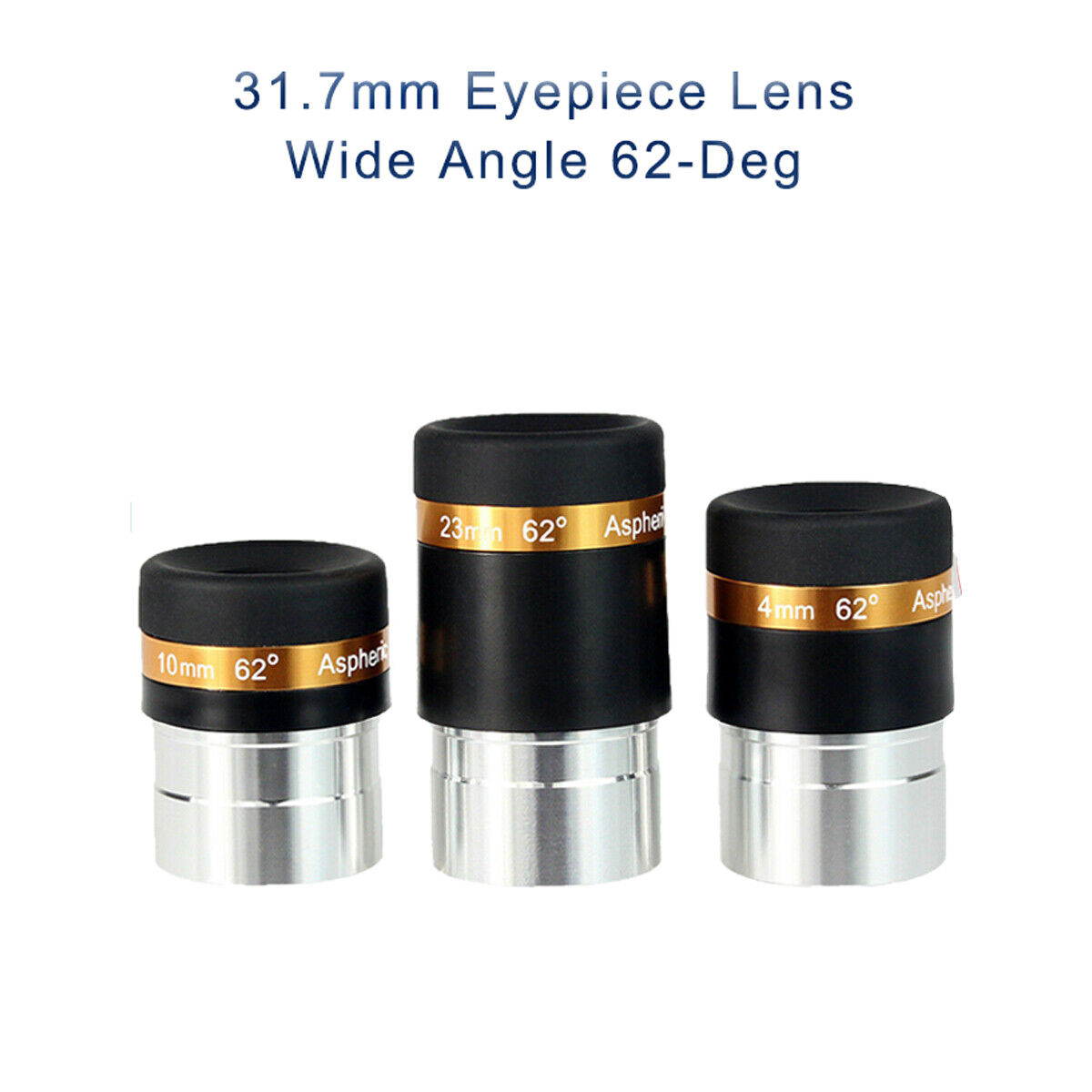 SVBONY 1.25inch HD 4/10/23mm Wide Angle 62° Aspheric Telescope Eyepieces Set