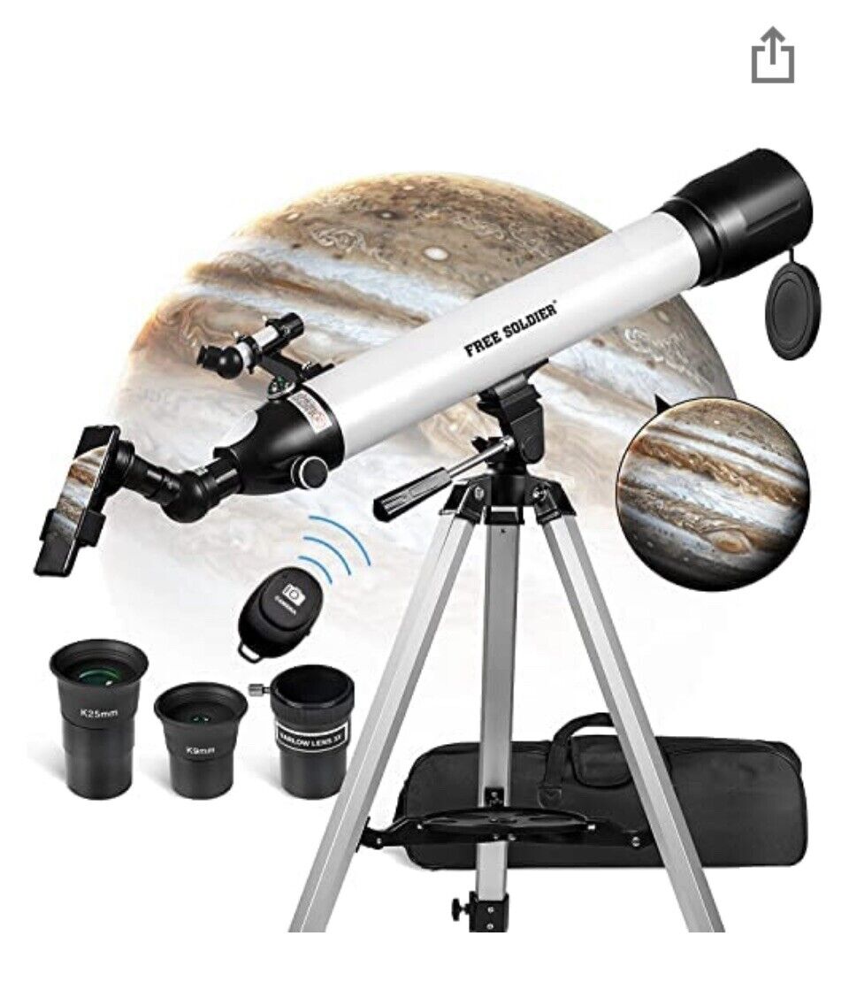 FREE SOLDIER Telescope for Kids&Astronomy Beginners - 15X-150X High Magnifica...