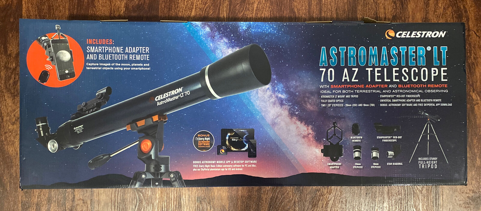 Celestron AstroMaster LT 70AZ 70mm Telescope With Smartphone Adapter