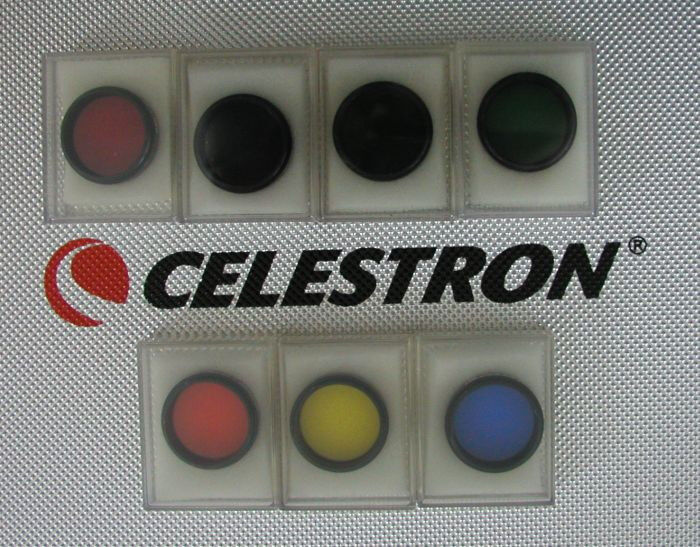 7 Celestron telescope color filters (Filter Astronomy)