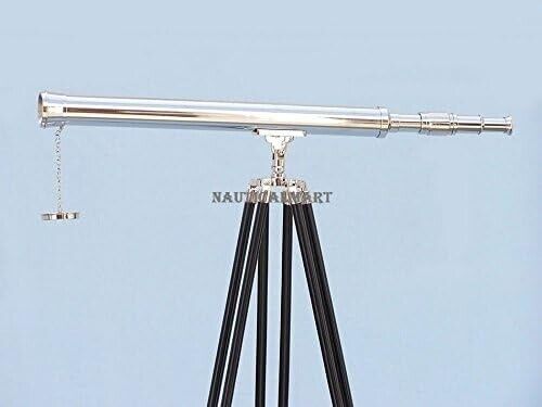 NauticalMart Floor Standing Chrome Harbor Master Telescope 60\