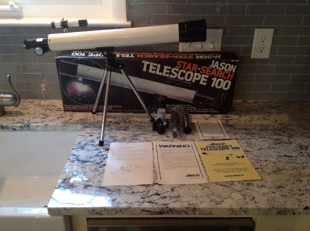 Jason Telescope 100 Model  STAR SEARCH 100 Original Box Complete Nice Shape