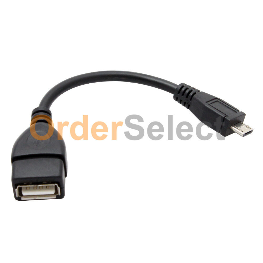 USB Micro B Male to A Female Adapter Converter OTG Cable for Android Cell Phone