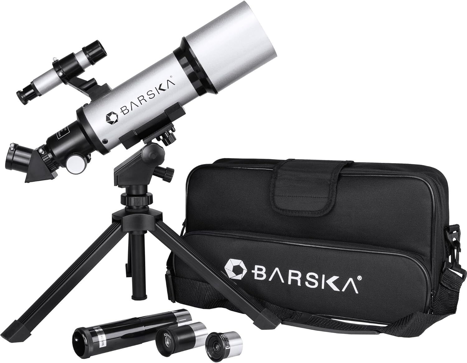 Astronomical Refractor Telescope 300x Magnification with Barlow Lens
