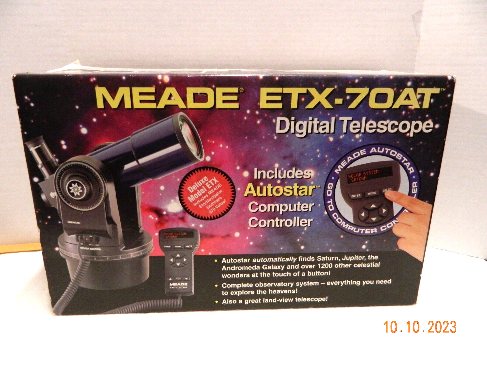 MEADE ETX-70AT TELESCOPE WITH AUTOSTAR COMPUTER CONTROLLER IN BOX