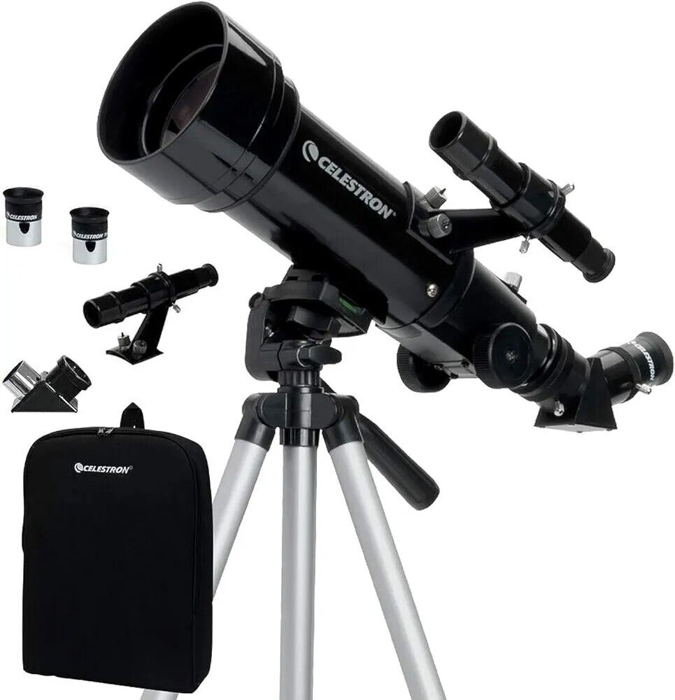 NEW Celestron 70 Travel Telescope - 21035 Tripod 10-20mm Lens & Backpack