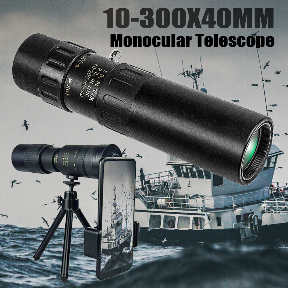 10-300x40mm HD Monocular Telescope Zoom Day/Night Military Starscope Telescope