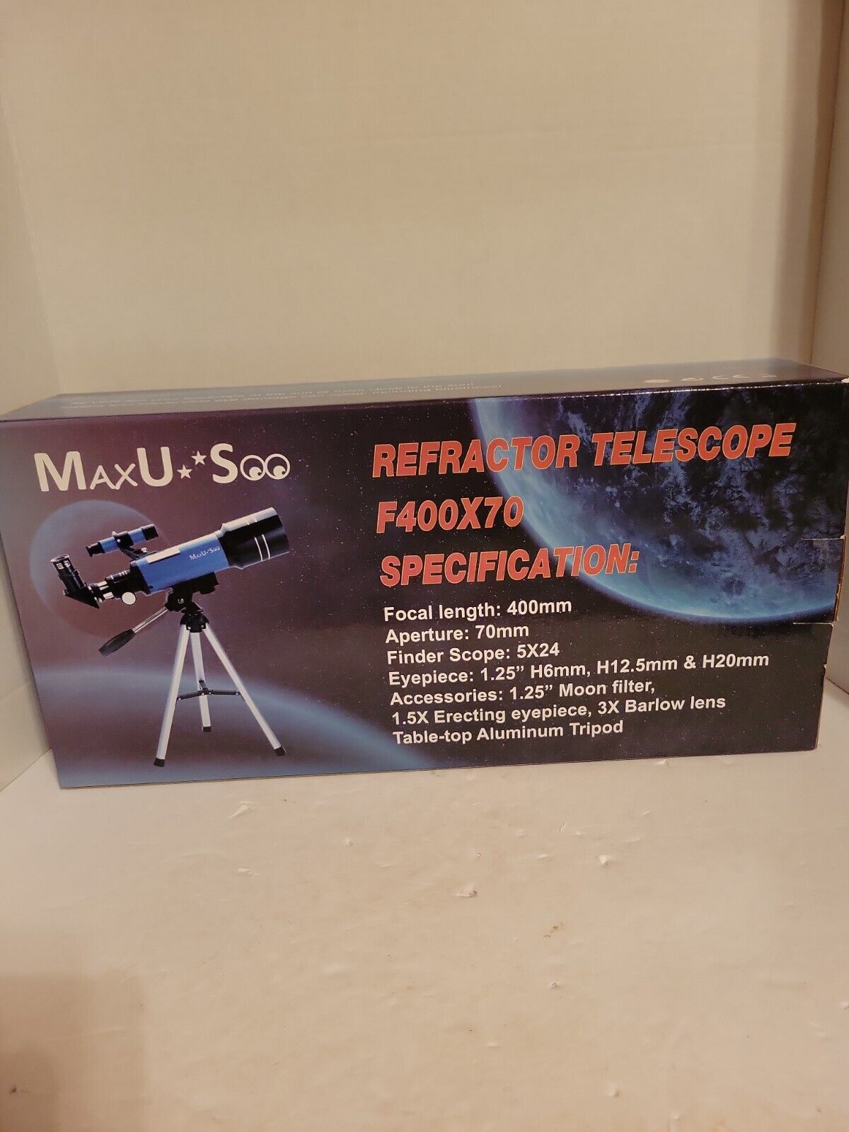 70mm Refractor Telescope & Finder Scope Tabletop Tripod Astronomy