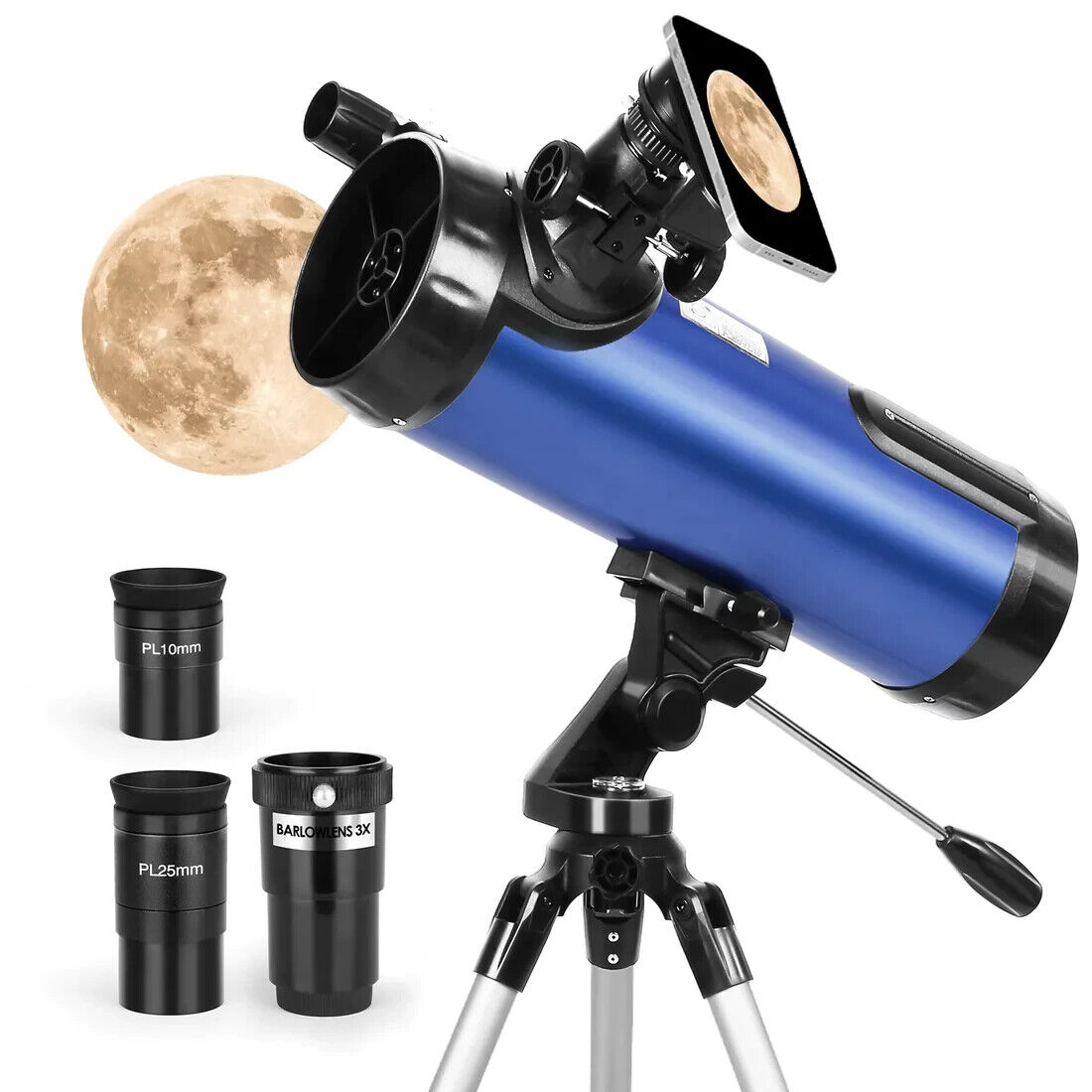TELMU Telescope, Astronomical Reflector Adjustable Portable with Phone Adapter