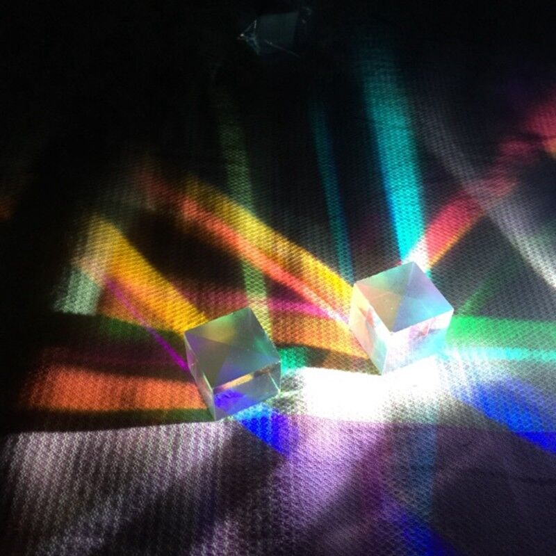 Defective Dichroic Cube Beam Splitter Optical Glass Prism 20*17 6pcs 