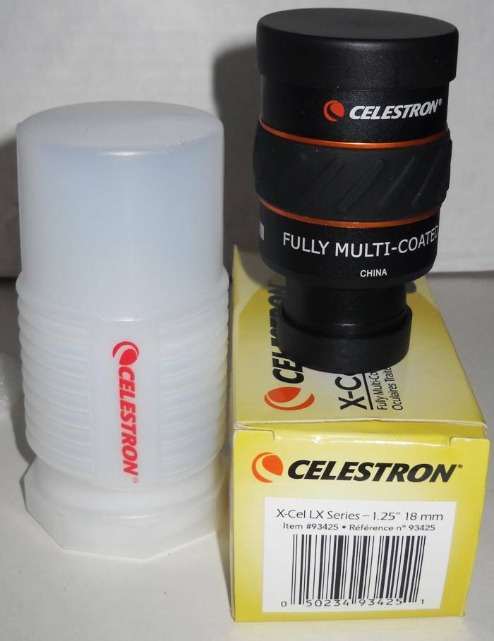 CELESTRON 18mm X-CEL LX EYEPIECE - NEW IN BOX.