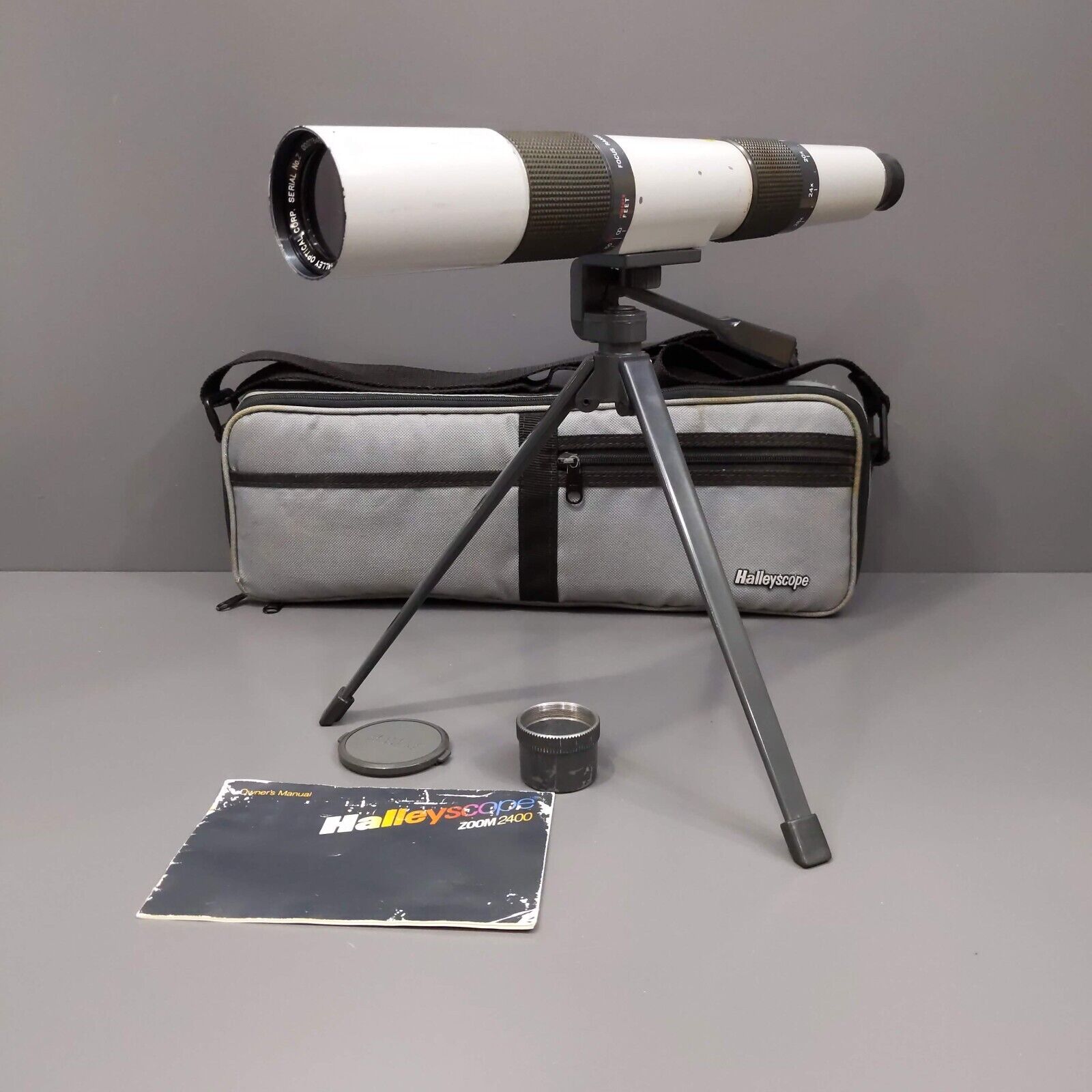 Vintage Halley Optics Spotting Scope Telescope 32X Focus Tripod Hunting Shooting