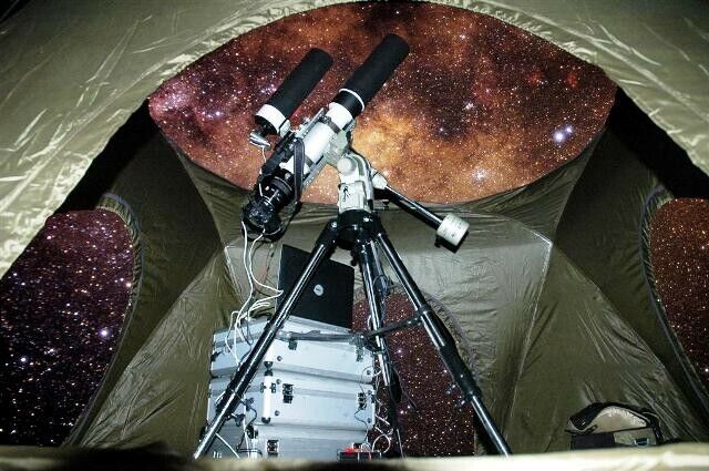 ClearView Observatory Tent for Telescope Privacy and Equipment Protection
