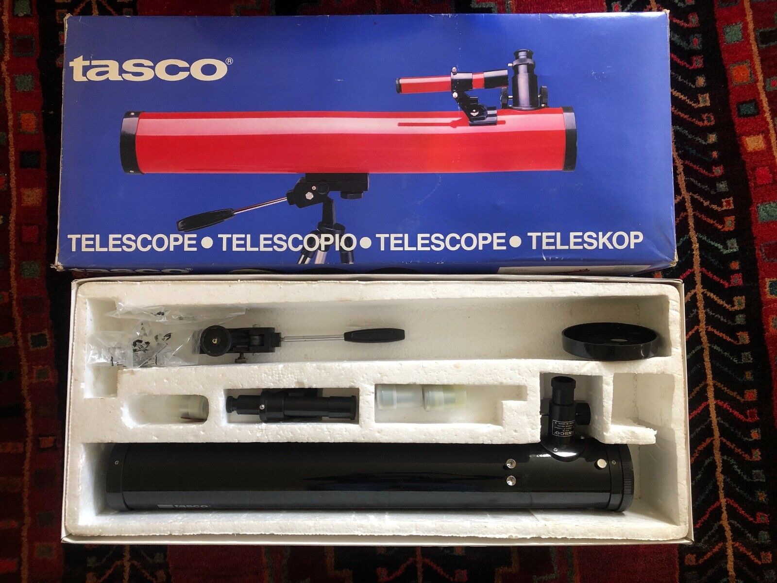 SALE Tasco Telescope 234x72mm In Original Box includes Map \