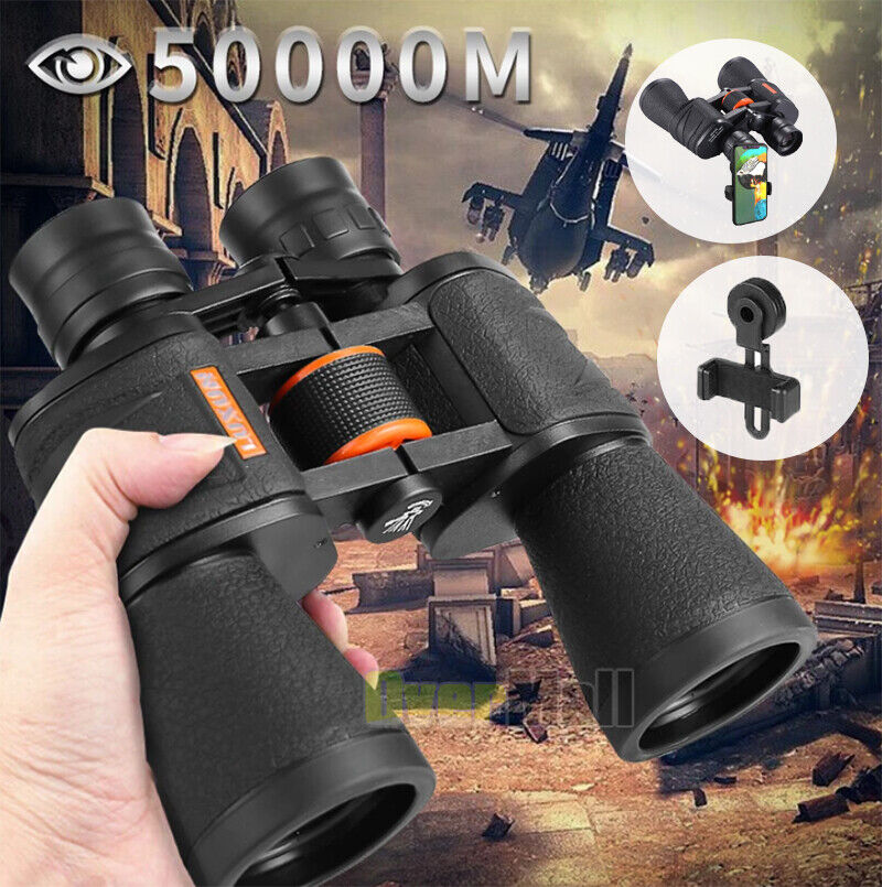 20x50 Zoom Binoculars Optical HD Dual Lens Telescope+Night Vision+Phone Holder