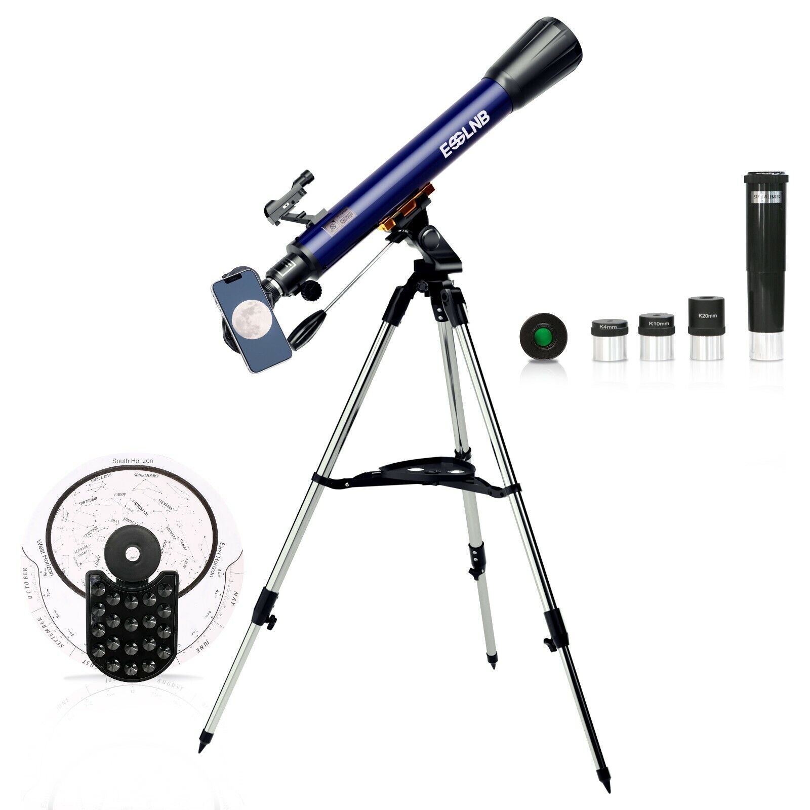 700x70mm Astronomical Telescope with Mobile Adapter for Kids Adult Moon Watching