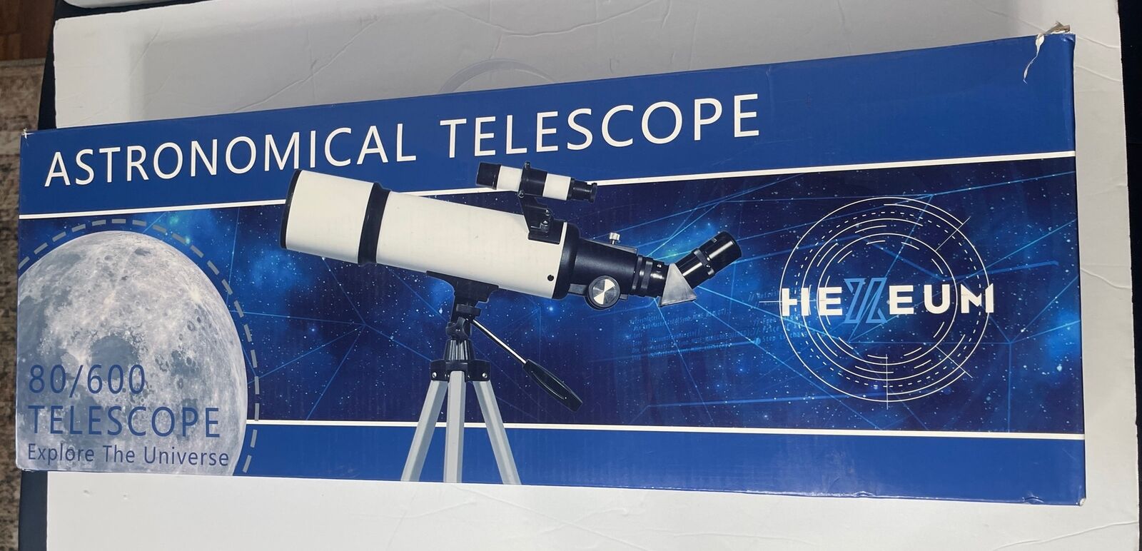HEXEUM AZ80600 80mm Aperture 600mm Astronomical Portable Telescope