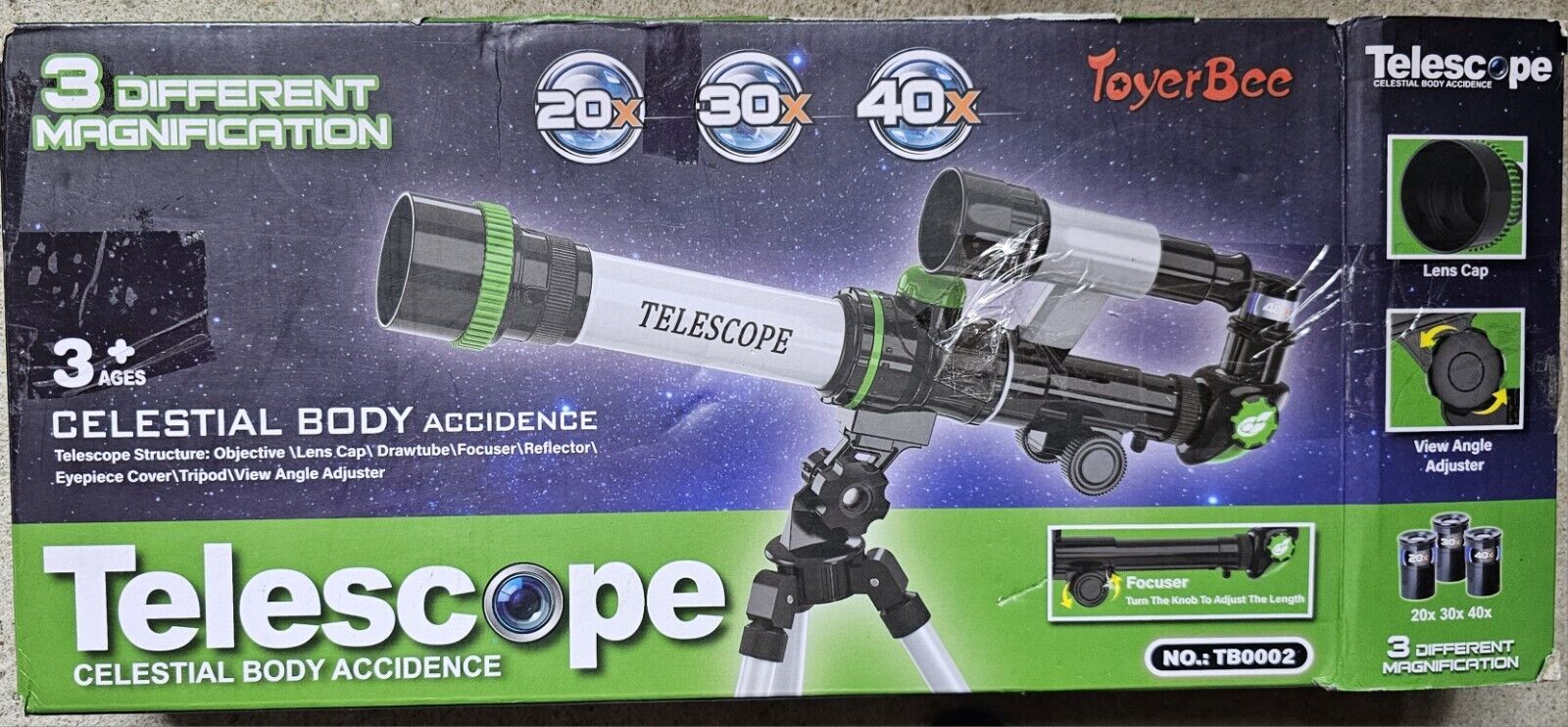 ToyerBee Telescope for Adults & Kids, 70mm Aperture Astronomical Refractor