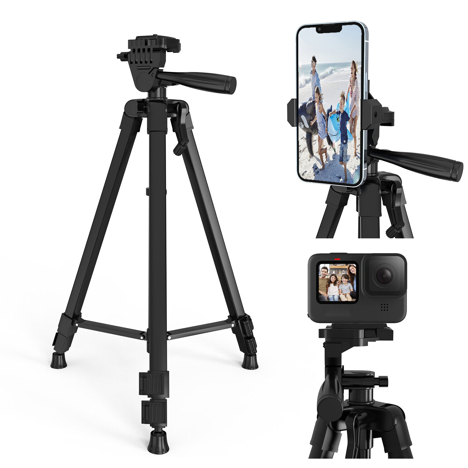 Professional Camera Tripod Stand Holder Mount For Samsung iPhone Cell Phone+ Bag