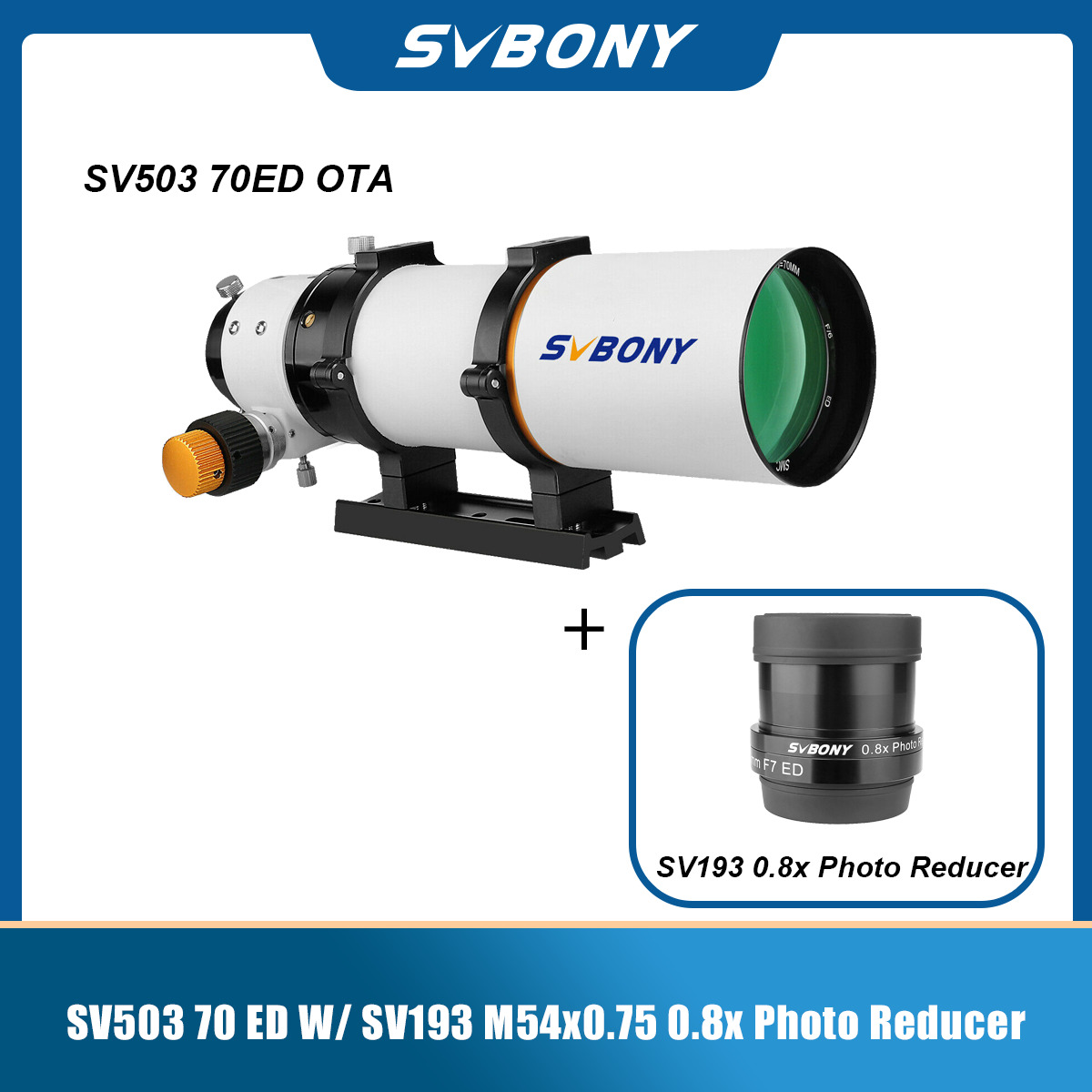 SVBONY SV503 70/80/102ED Refractor Telescopes Professional W/ 0.8x Focal Reducer