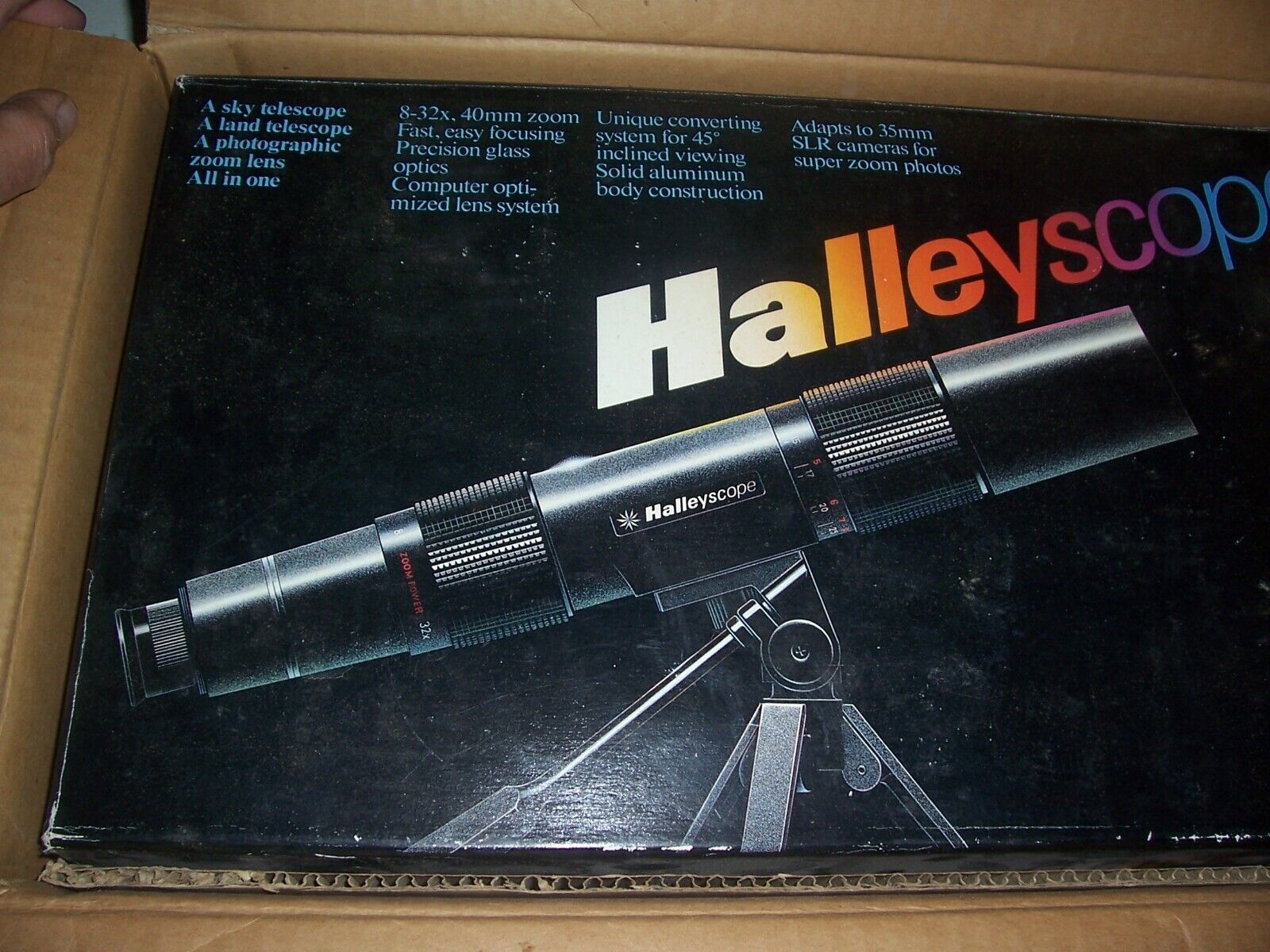 Halleyscope Telescope Tripod Adapter Camera 8-32x, 40mm Zoom Lens 35mm Photo VTG