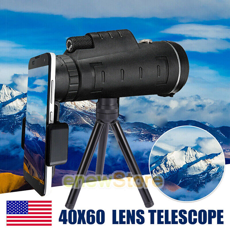 40X60 Zoom Mini HD Telescope Optical Lens Phone Camera Monocular + Clip + Tripod
