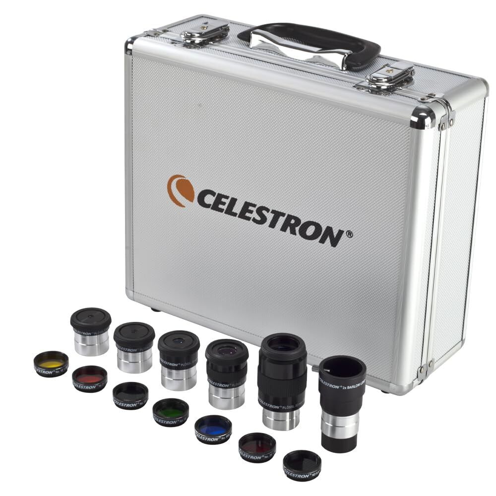 Celestron 1.25” Eyepiece Filter Accessory Kit 14 Piece Telescope Accessory Set