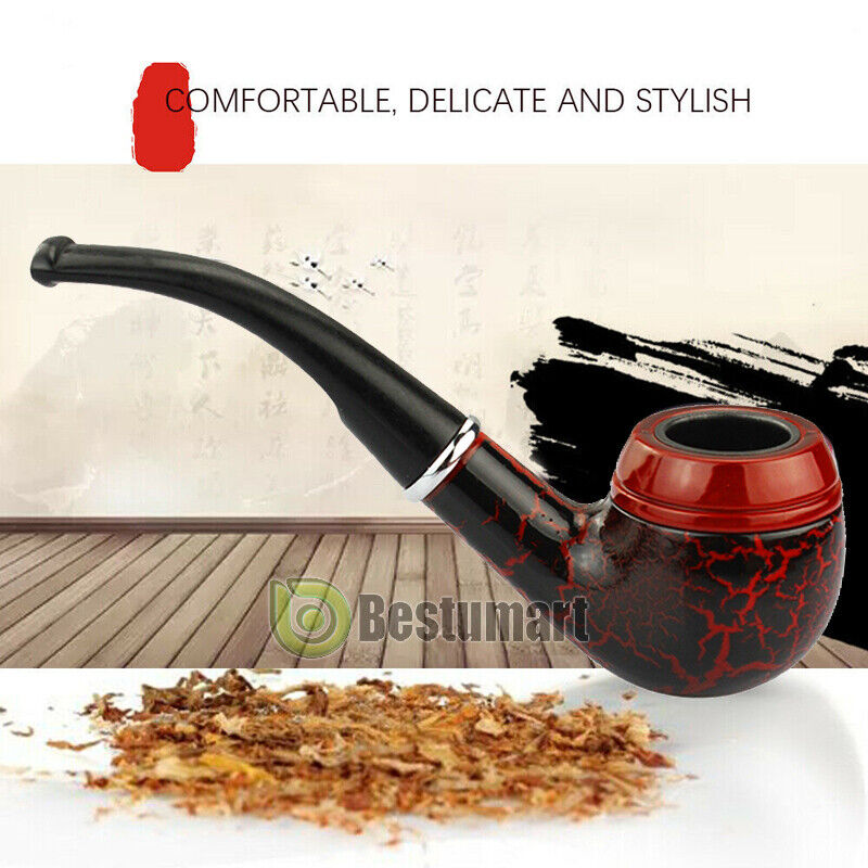 New Wooden Enchase Smoking Pipe Tobacco Cigarettes Cigar Pipes Gift Durable