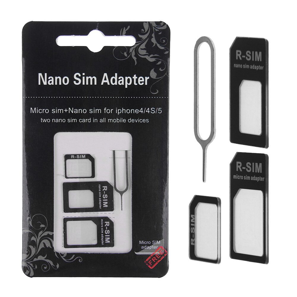 Nano SIM Card to Micro Standard Adapter Adaptor Converter Set For iPhone 7 6 6s
