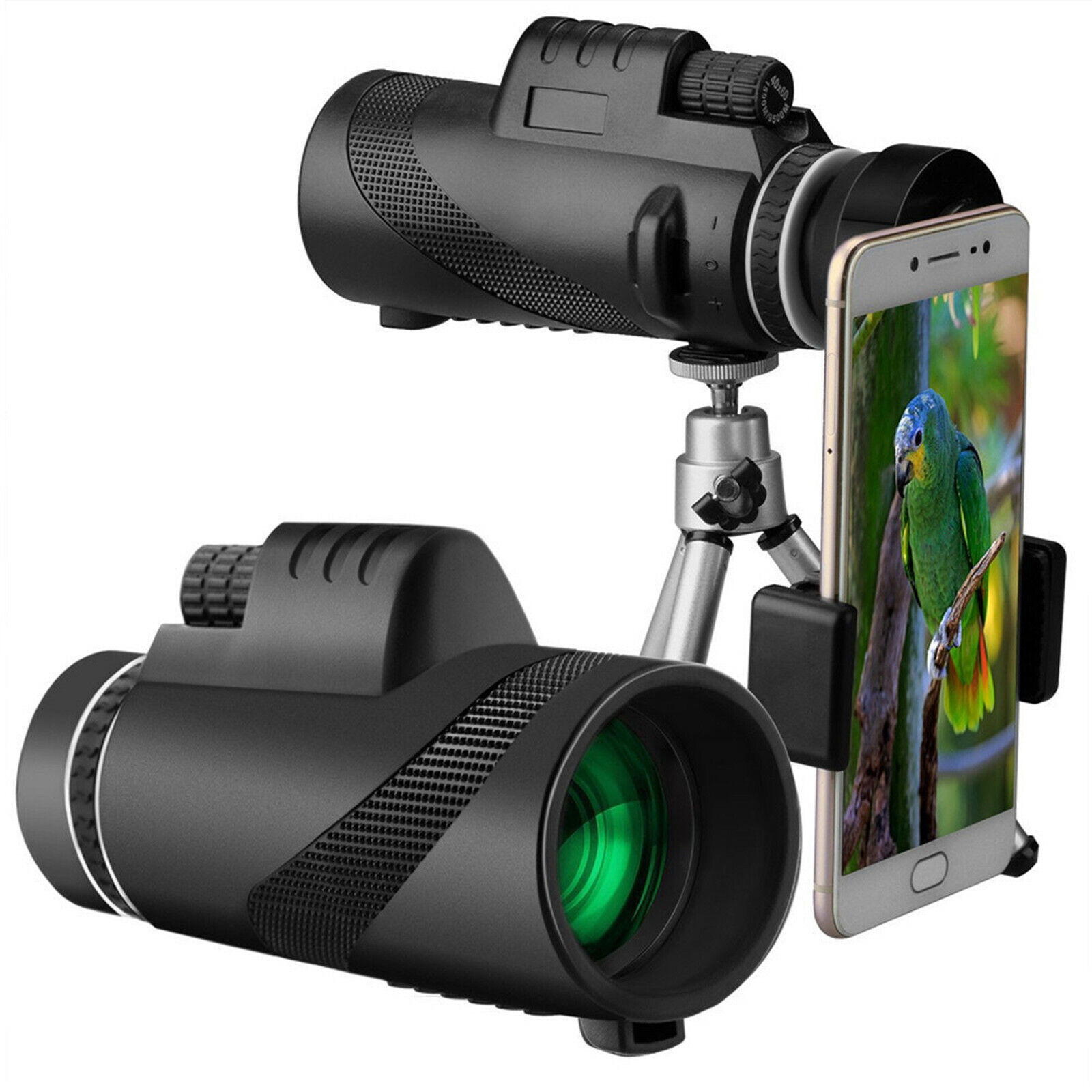 40X60 Zoom Optical HD Lens Monocular Telescope+Tripod+Clip For Universal Phone の