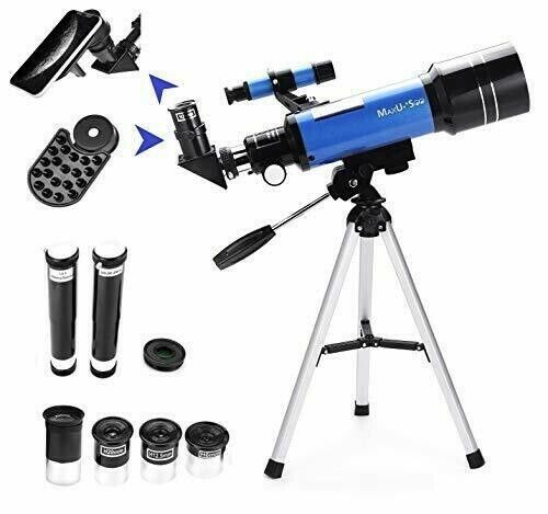 MaxUSee 70mm Refractor Telescope with Tripod & Finder Scope for Kids & Astronomy