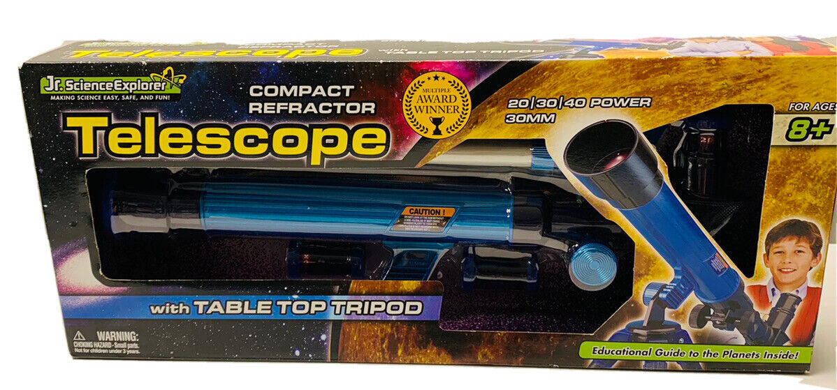Telescope Compact Refractor With Table Top Tripod Jr. Science Explorer BRAND NEW