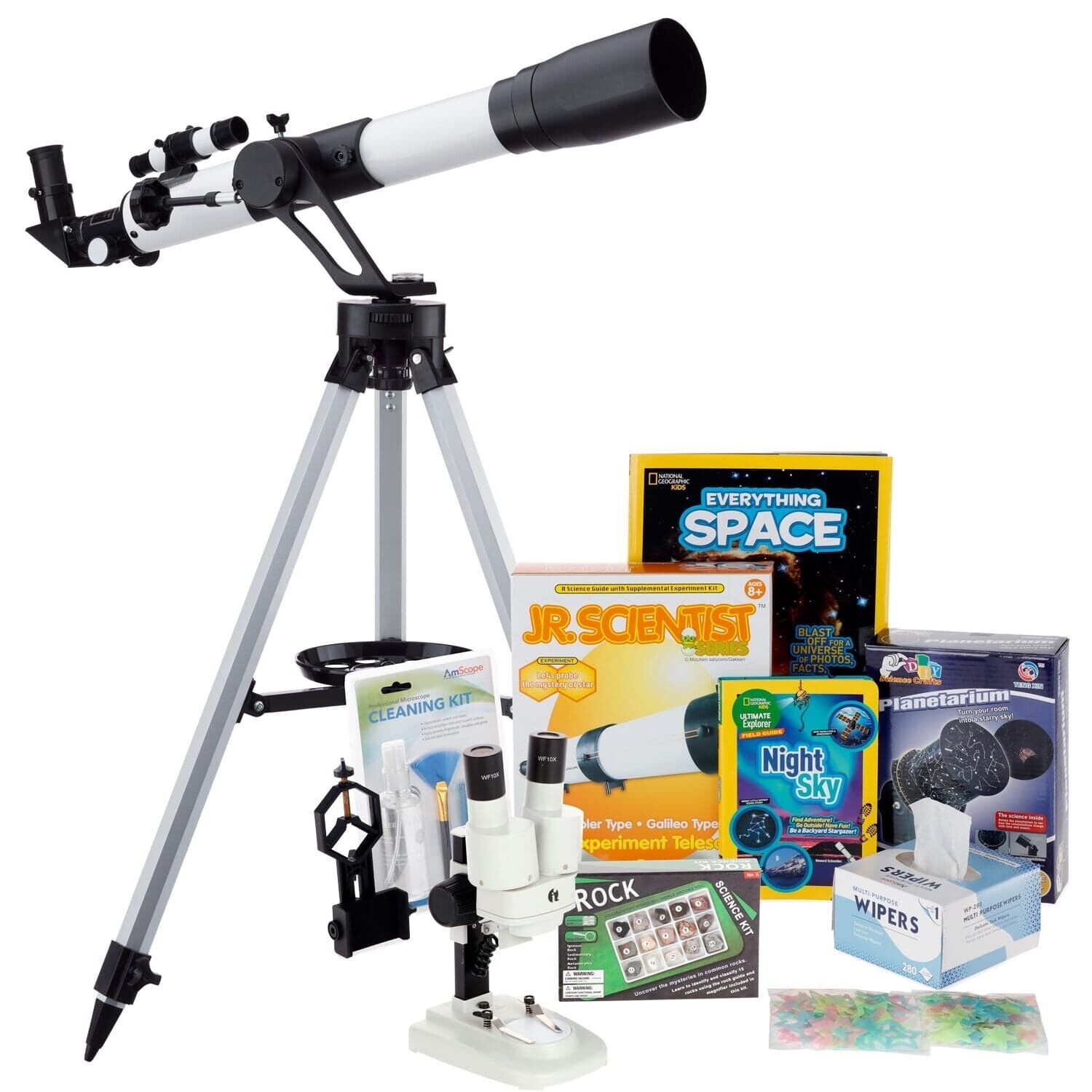 Kids Telescope Space Watcher Series with 35X-350X 700x60mm Telescope Kit 9