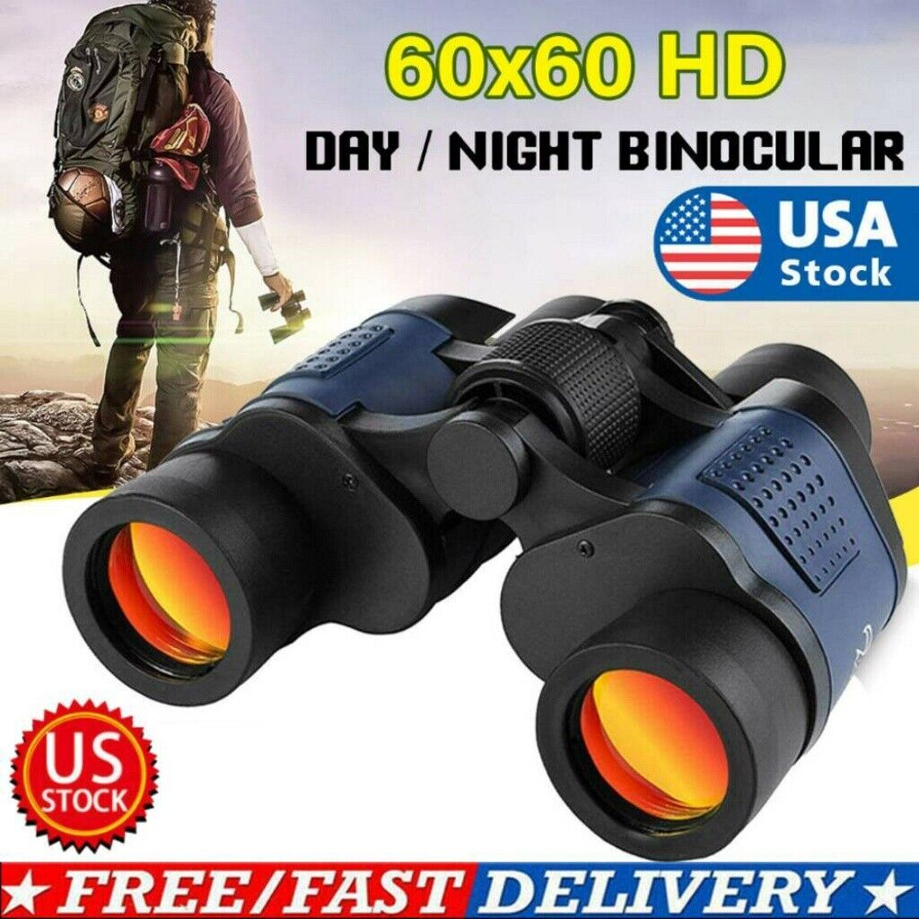 60X60 Zoom Binoculars Day/Night Vision Travel Outdoor HD Hunting Telescope USA