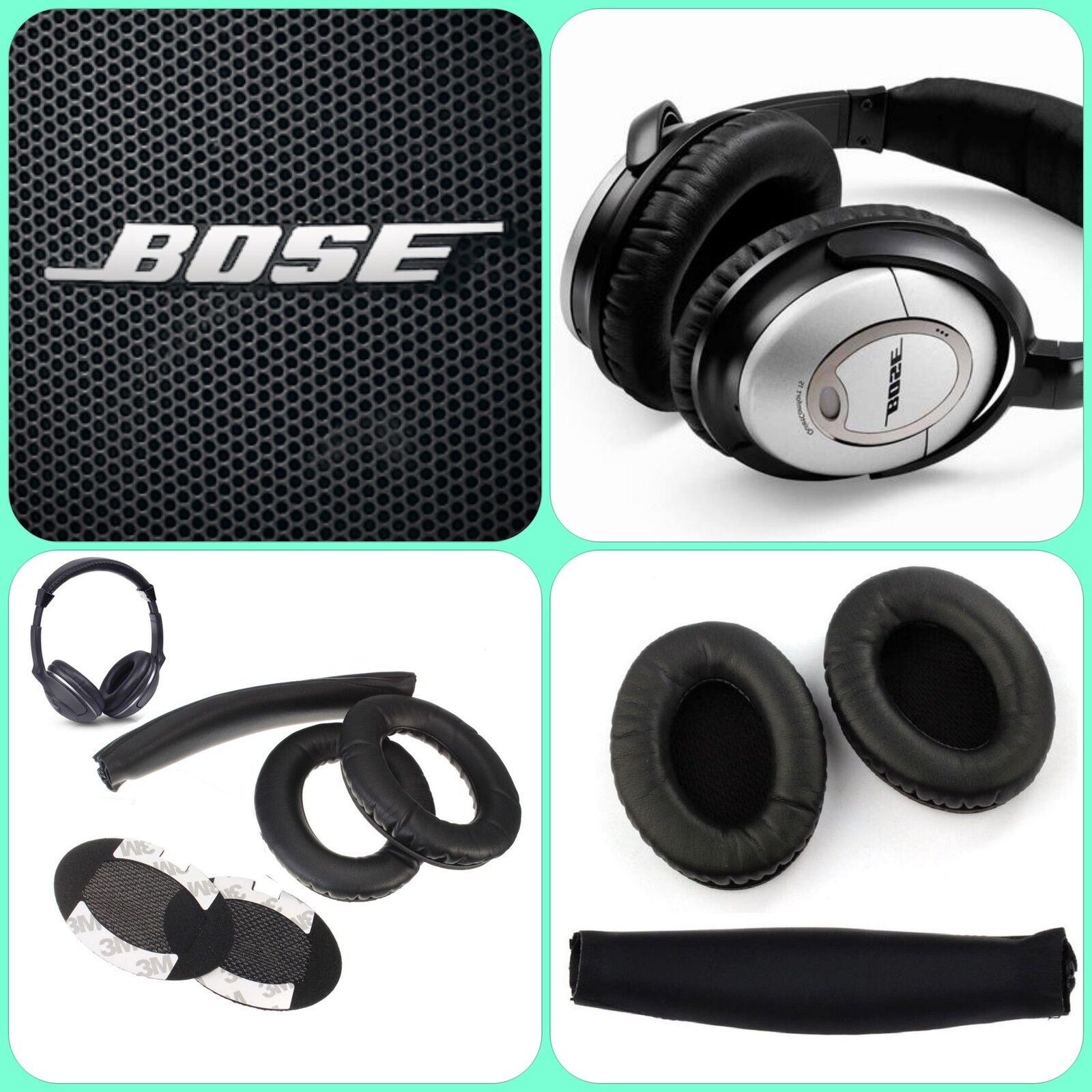 Replacement Cushions Ear Pads Headband for BOSE QuietComfort QC15 QC2 Headphones