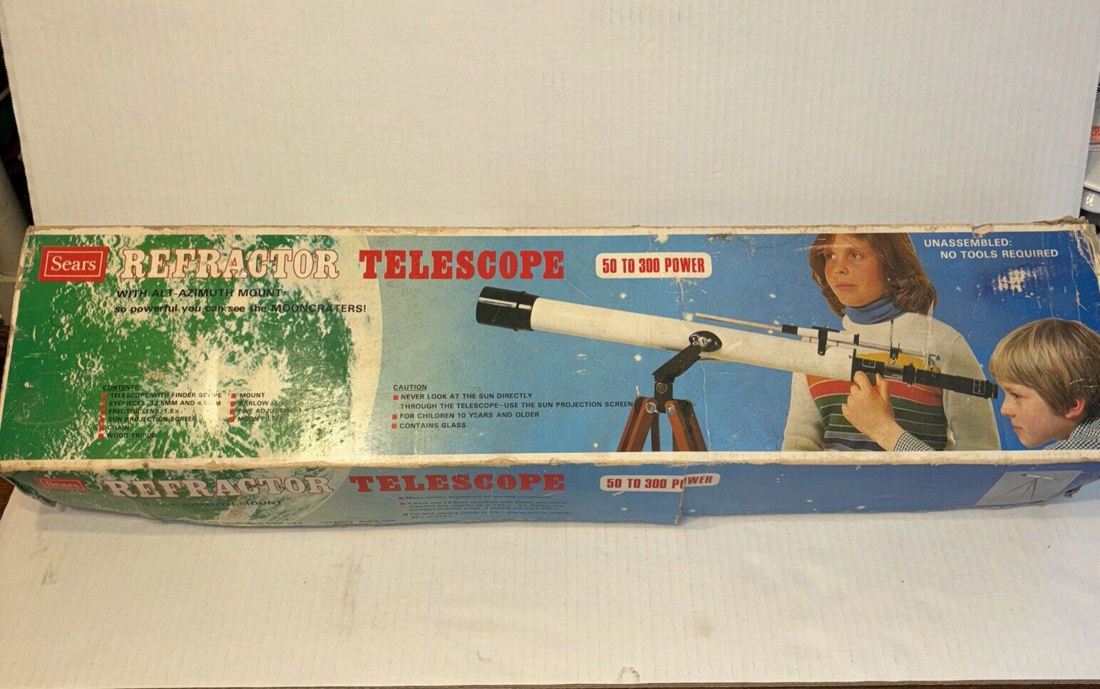 Vintage Sears 50-300 Power Reflector Telescope 792419