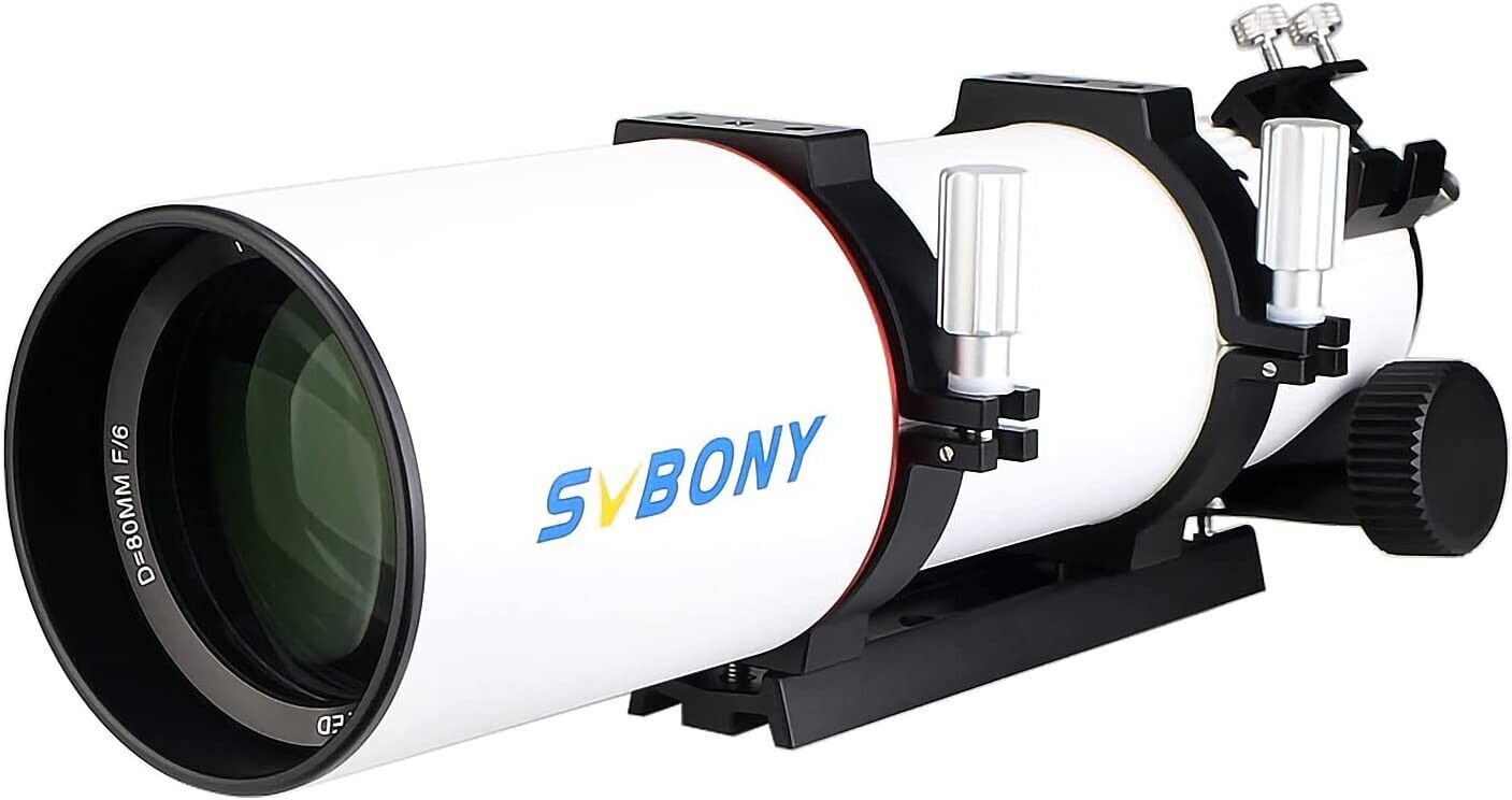 SVBONY SV550 Telescope, 80mm F6 APO Triplet Refractor OTA, 180mm Dovetail Plate,