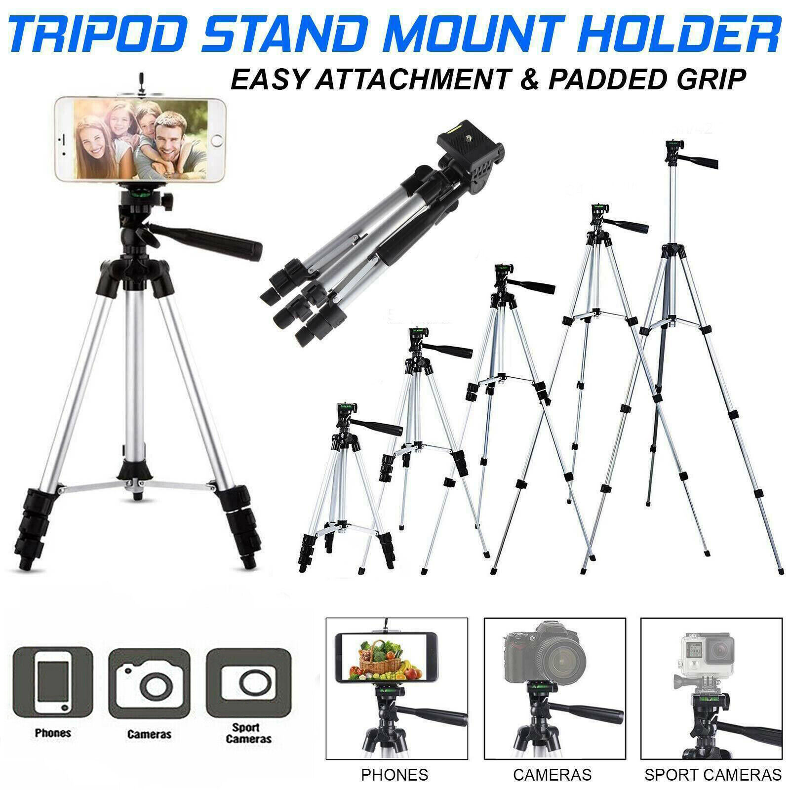 Professional Camera Tripod Stand Holder Adjustable Photography Stand +Carry Bag