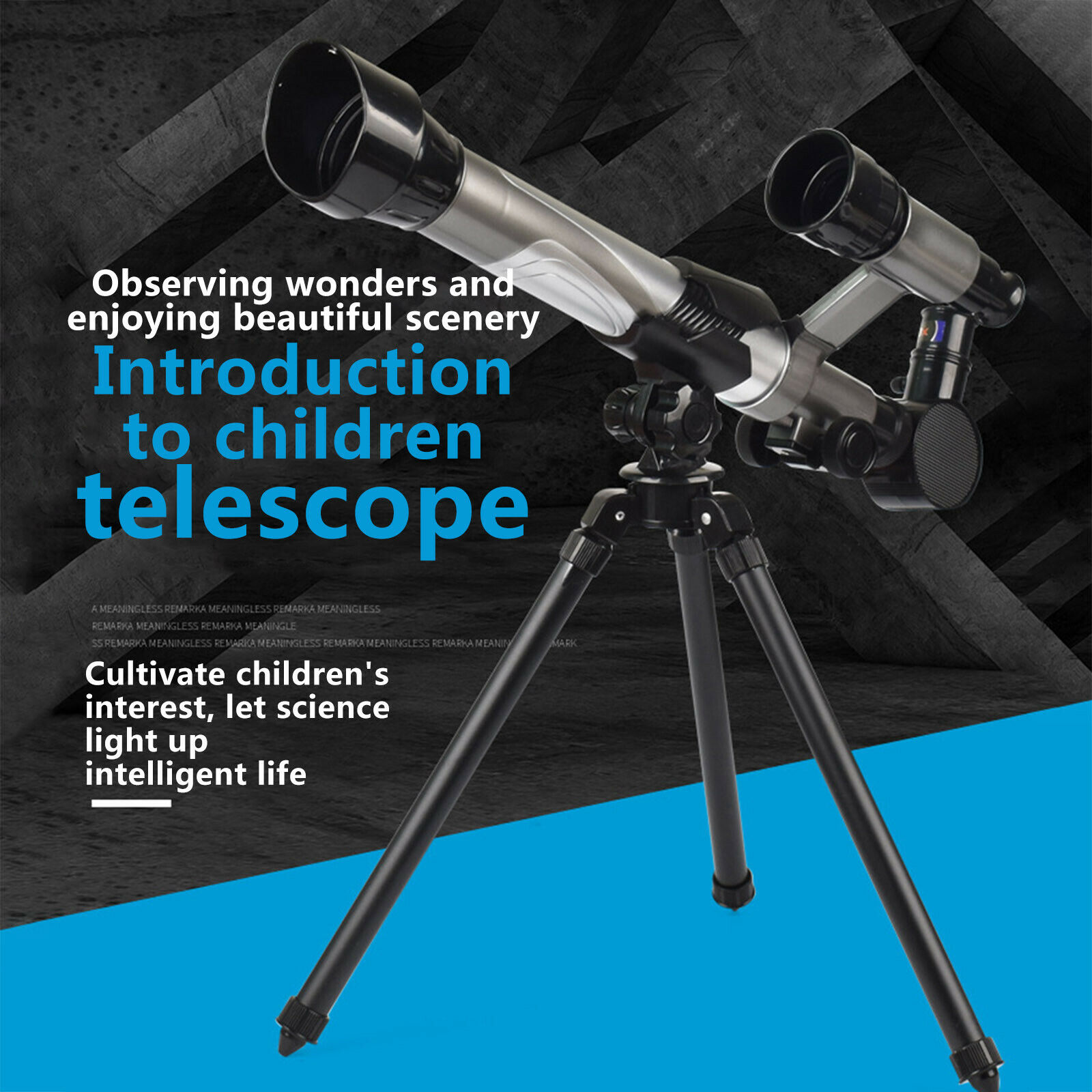 Science Telescope with Tripod 3 Eyepieces Portable For Kids Children & Beginners