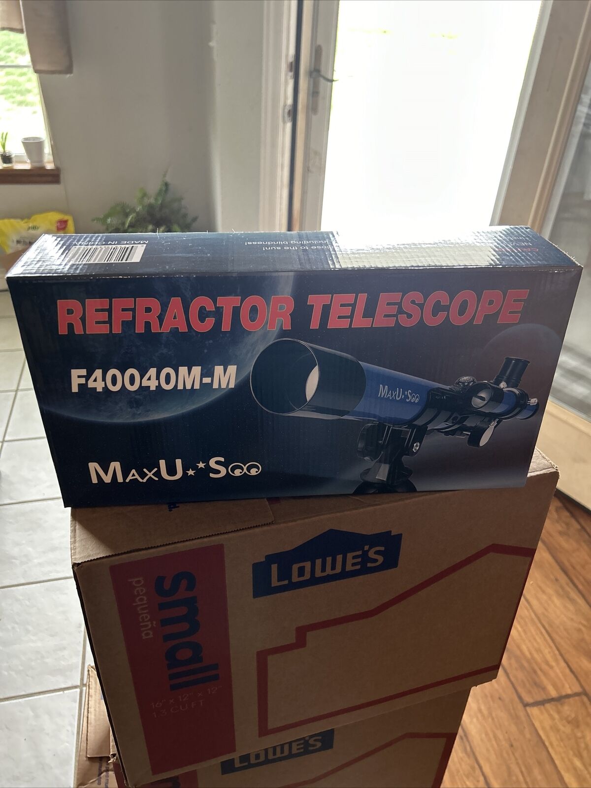 MaxUSee Kids Telescope 400x40mm with Finder Scope for Kids & Beginners NIB