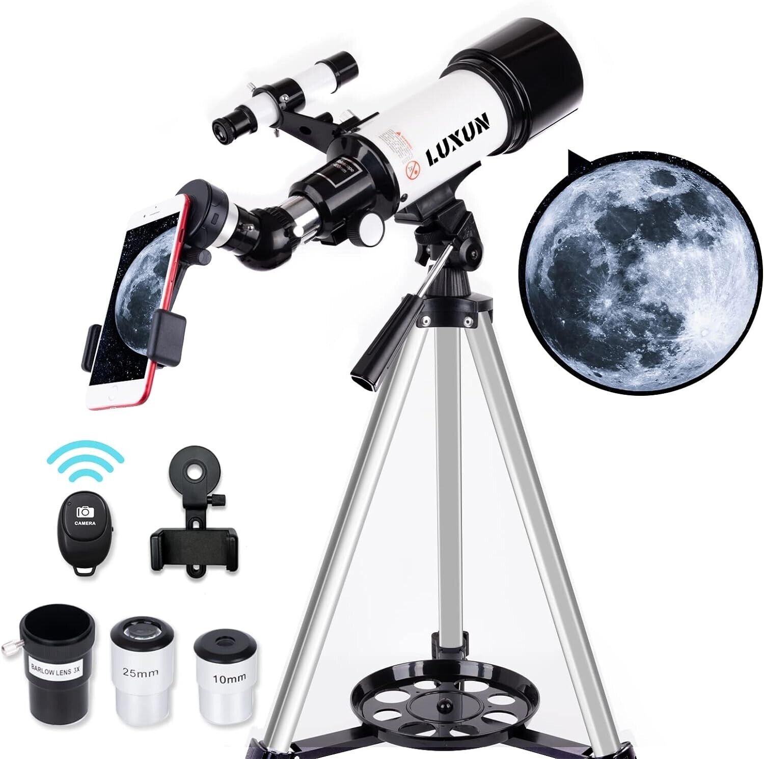 *NEW* Telescope for Kids and Adults, 70mm Aperture 400mm Refractor Telescope