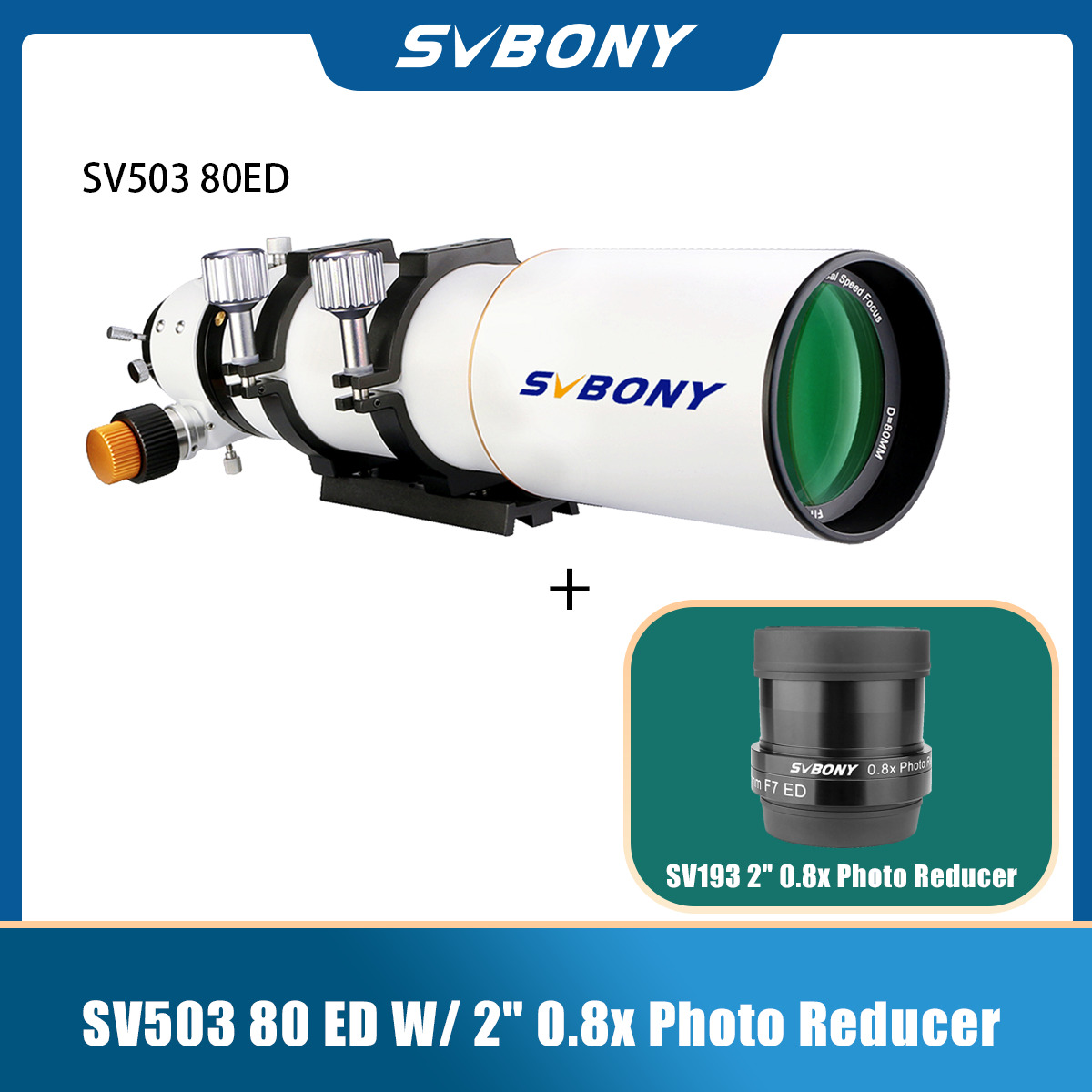 SVBONY SV503 80/102ED Refractor Telescopes Professional W/ 0.8x Focal Reducer