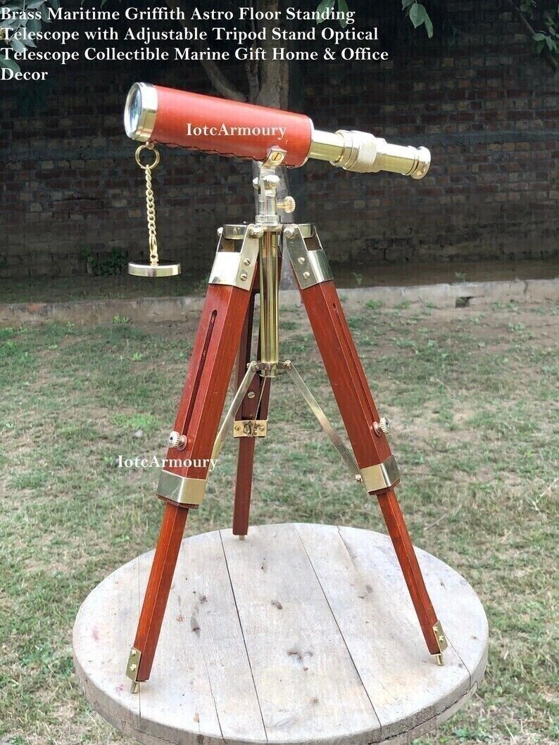 Brass Maritime Griffith Astro Floor Standing Telescope Home/Office Décor gift