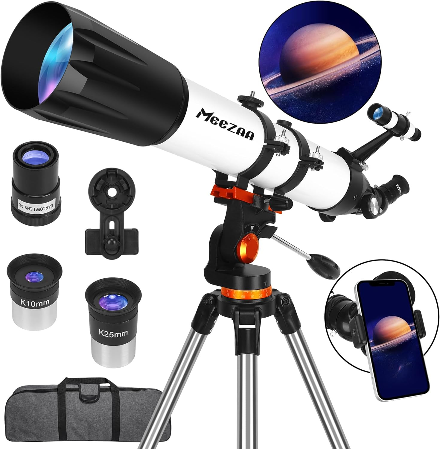 Telescope Astronomy 90MM Aperture 800MM Professional Refractor for Kids Beginner
